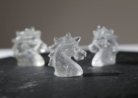 【悟りのシッディ入り】クリアクォーツ ミニ ユニコーン