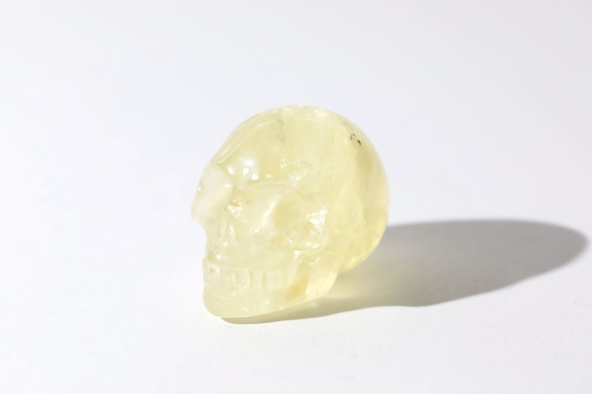 【高品質】 ハイクオリティナチュラルシトリンスカル 意識の光輪】ハイクオリティ シトリン スカル | Y.S.Y24