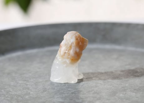 【悟りのシッディ入り】チェリーブロッサムアゲート ライオン