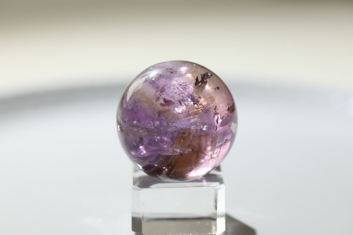 高品質 トラピッチェ アメトリン スフィア ファントム 天使の指紋 虹