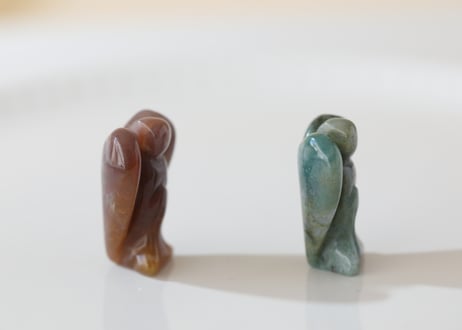 【悟りと情熱】オーシャンジャスパーの赤と緑の天使セット