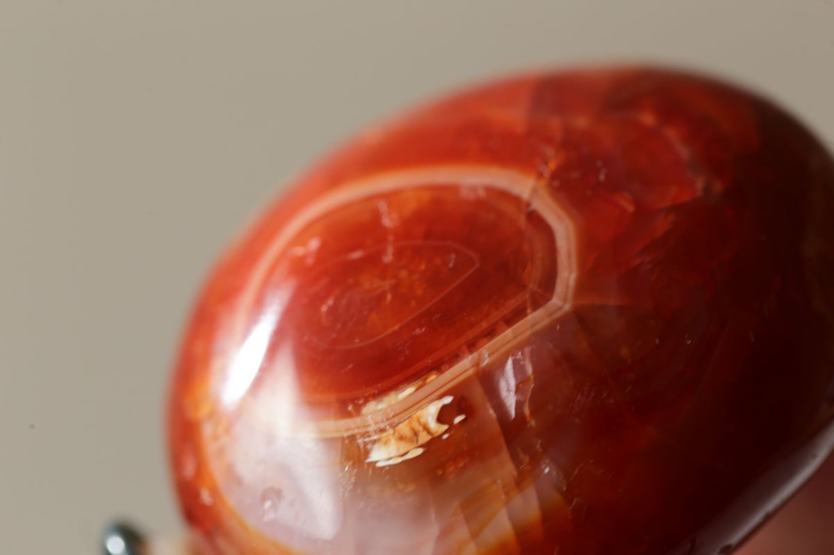 天然石 カーネリアン パーム 握り石 台座付き ⭐️1904 天然石