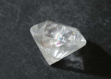 虹入り クリアクォーツ 六芒星カット