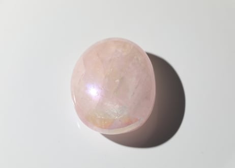 【綿菓子みたいな愛】エンジェルオーラ ローズクォーツ 握り石