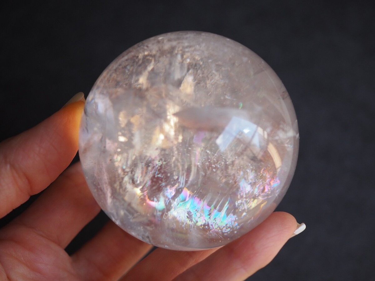 神の色】ブラジル産 虹入りクリアクォーツ スフィア | Y.S.Y24