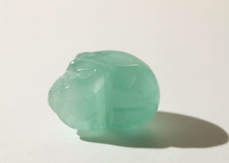 【思考を静めるグリーンヘッド】グリーンフローライト スカル