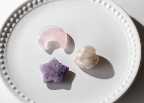 月と星とハートのほのぼのセット グリッド巾着付き