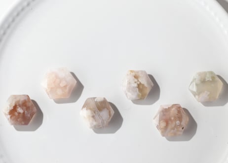 【魔法の時間】チェリーブロッサムアゲート 六芒星（6個セット）