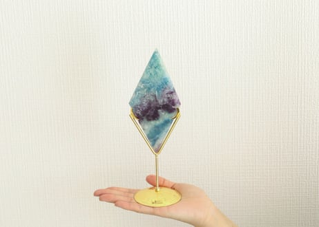 【異世界への扉】エンジェルフェザーフローライト ダイヤ スタンド付き
