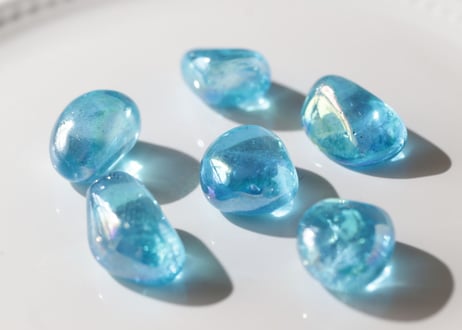 【シリウスの叡智】アクアオーラクォーツ タンブルL（6個セット）