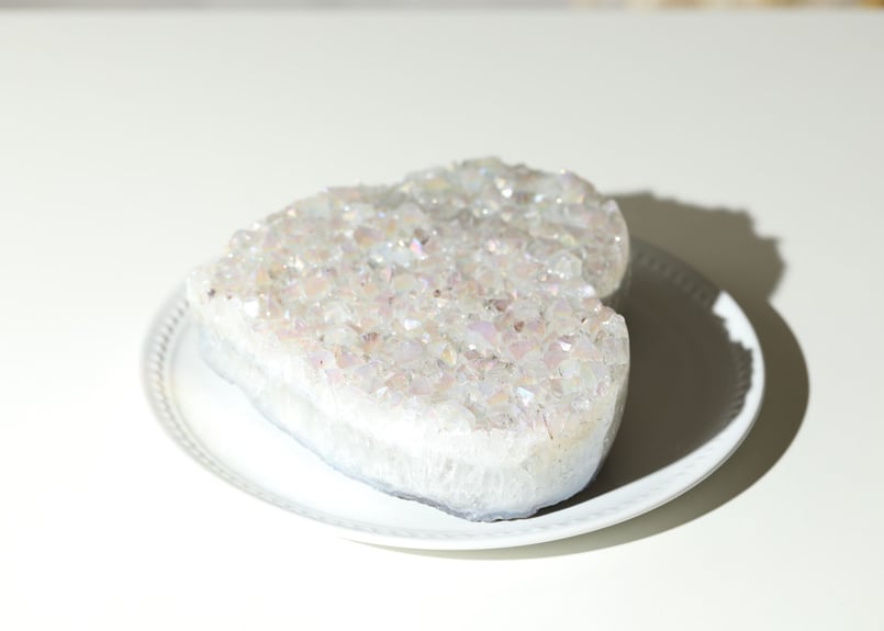 想いを伝える】エンジェルオーラ ホワイトアメジスト ハートクラスター