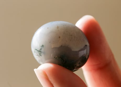 【勇気をあなたに】モスアゲート タンブル（6個セット）