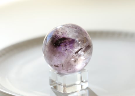 【あなたはonly one】虹入りトリコロール 水晶 スフィア