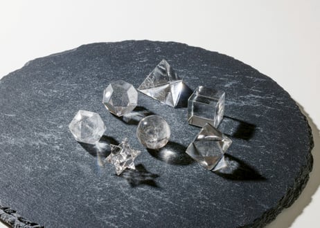 技封入❣️【自分の中の魔法を強くする】ガネッシュヒマール産水晶 幾何学セット ラクタの箱付き ※イベントクーポン使用不可