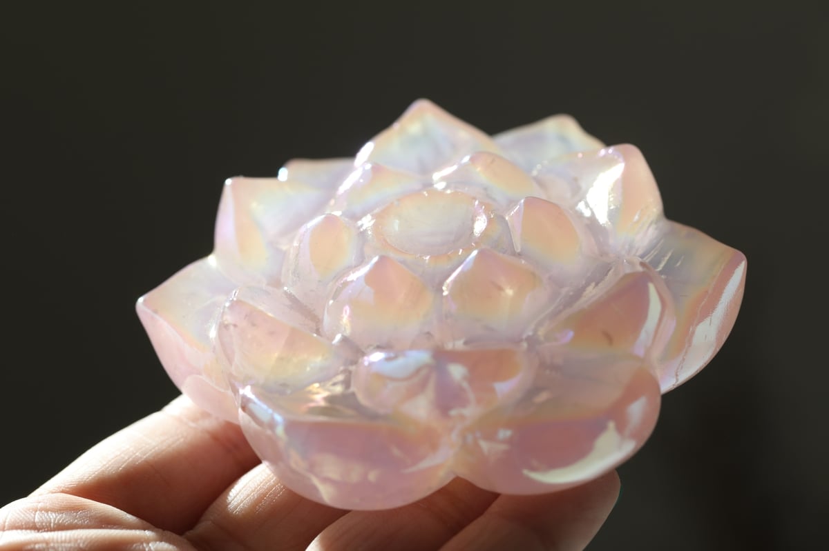 mystic energy】エンジェルオーラローズクォーツの蓮の花 | Y.S.Y24