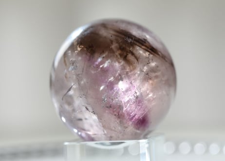 【幻】虹入り トリコロール 水晶 スフィア