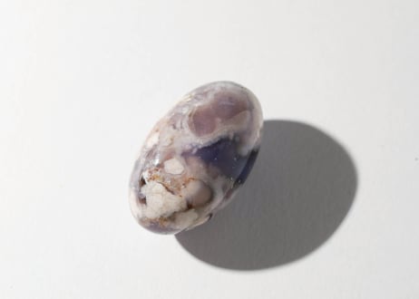 【悟りのシッディ入り】ブルーチェリーブロッサムアゲート リンガム