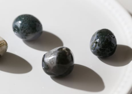 【勇気をあなたに】モスアゲート タンブル（6個セット）