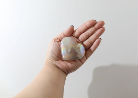 【milky heart】エンジェルオーラチェリーブロッサムアゲート ハート