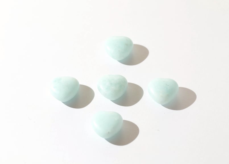 悟りのシッディ入り】アクアマリン ハート（1個） | Y.S.Y24