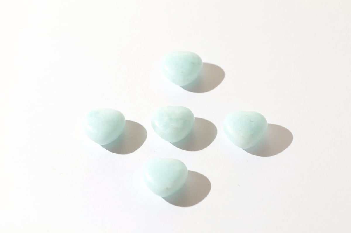 悟りのシッディ入り】アクアマリン ハート（1個） | Y.S.Y24