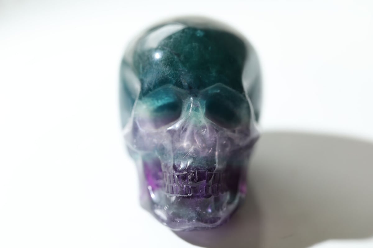 << 再値下げ >> ブルーフローライトスカル 学びの師】レインボーフローライト スカル | Y.S.Y24