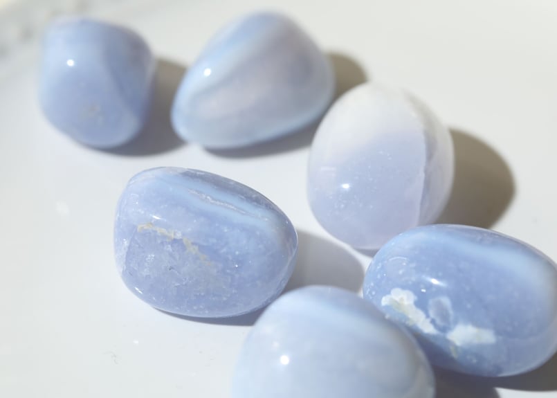 ブルーレースアゲート 穴あき タンブル ana_tumble169 ブルーレースアゲート 穴あき タンブル ana_tumble169