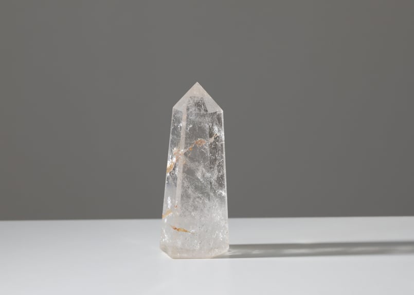 ヘマタイト&クリアクォーツ 地球と手を繋ぐ】クリアクォーツ ポイント ヘマタイト入り | Y.S.Y24