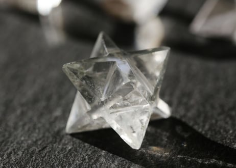 【魔術道具】マニカラン水晶  幾何学７個セット　木箱入り