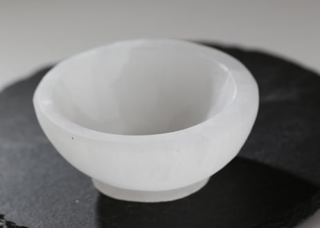 【希望のお茶碗】セレナイトの器（L）足付き