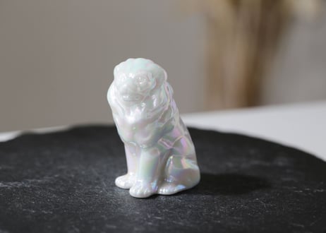 【高貴なLION】エンジェルオーラ ホワイト翡翠 ライオン