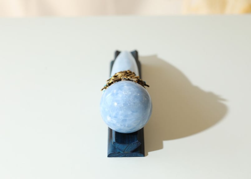 ブルーカルサイトの妖精ワンド 台座付き 【聖なる道具】 | Y.S.Y24