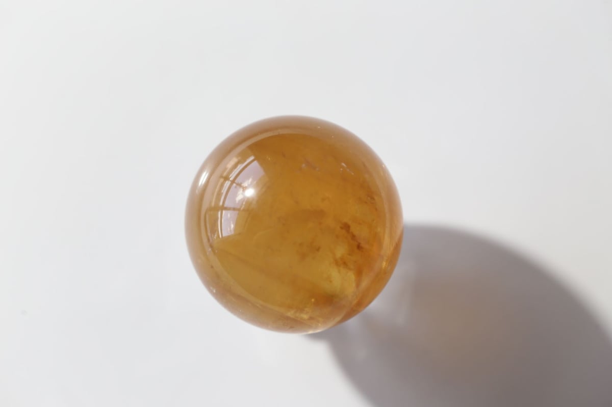 高品質 イエローカルサイトスフィア♡ハチミツカラー♡No.2046 高品質 イエローカルサイトスフィア♡ハチミツカラー♡No.2046 高品質