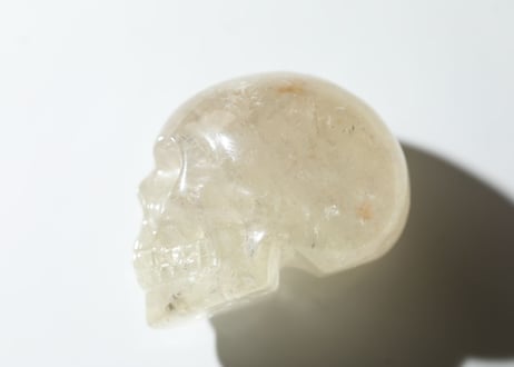 【あなたに寄り添う】虹入り シトリン スカル