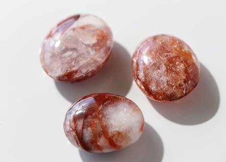 【美しい現実】ヘマタイトインクォーツ タンブル（3個セット）