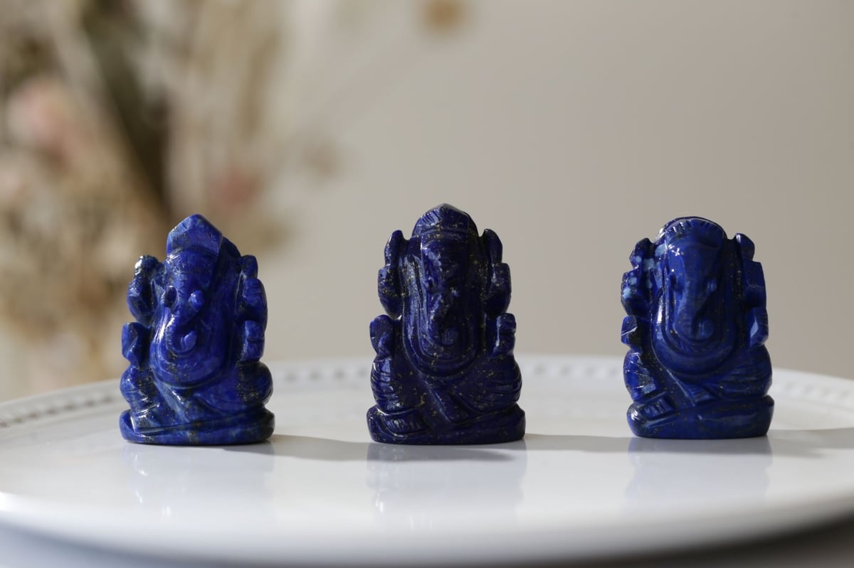 豊かさの神】ラピスラズリ ガネーシャ | Y.S.Y24