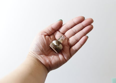 〈リメイク品〉エンジェルオーラ フローライトの精霊とチェリーブロッサムアゲートの小さなアルター