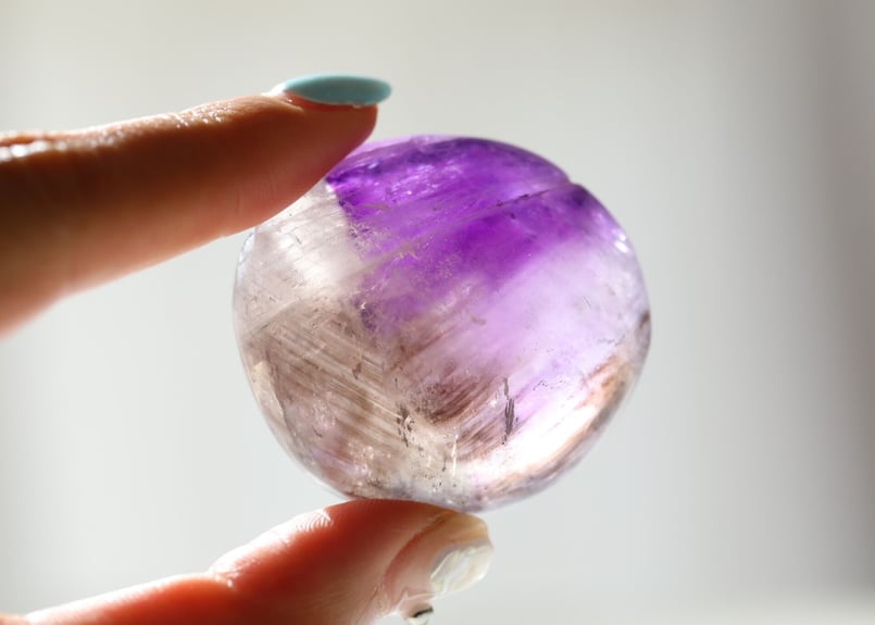 真剣味】ファントムスモーキーアメジスト 握り石 | Y.S.Y24