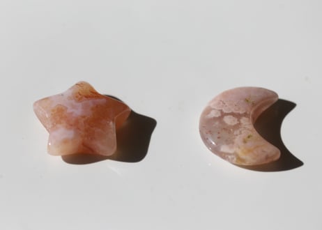 チェリーブロッサムアゲートの月と星 ⑤ 【ぬくもり】