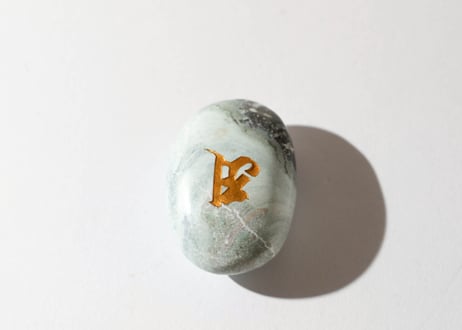 葉月ゆうの技封入❣️【先祖供養】ユニコーンジャスパー 阿字カ字 握り石 ※イベントクーポン使用不可