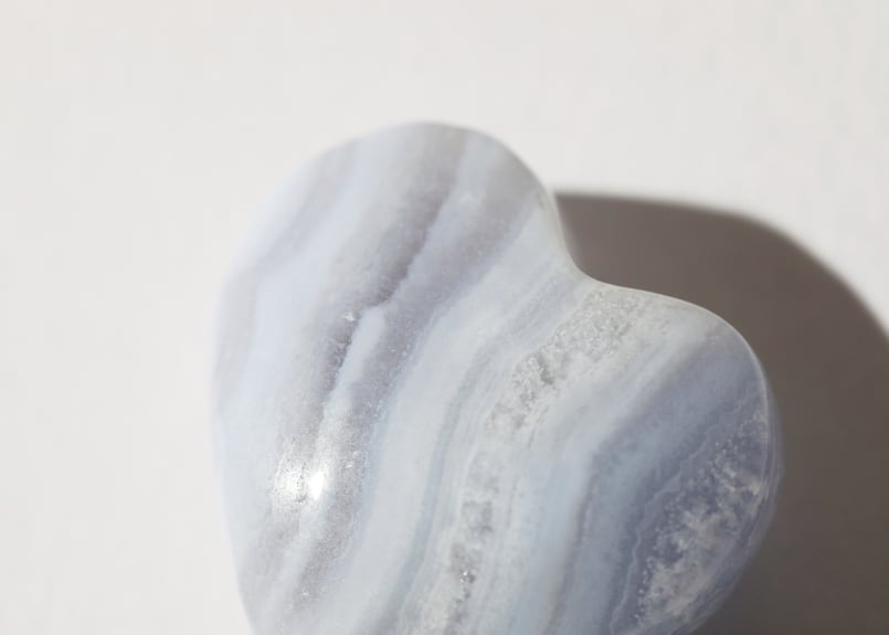 悟りのシッディ入り】ブルーレースアゲート ハート | Y.S.Y24