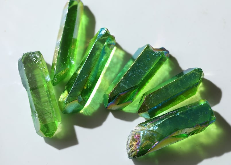 深呼吸】グリーンオーラクォーツ ポイント（6本セット） | Y.S.Y24