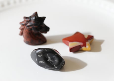 【You can do it!】ブラックトルマリンとコーヒーオブシディアン ユニコーンセット