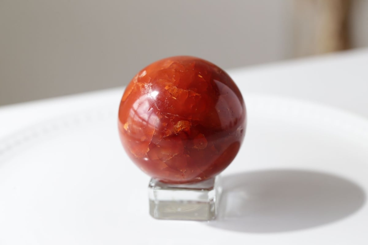 燃える】カーネリアン スフィア | Y.S.Y24