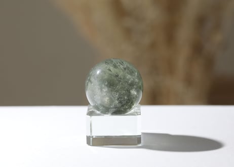 技封入❣️【風水を整える】虹入り グリーンアメジスト スフィア ※イベントクーポン使用不可