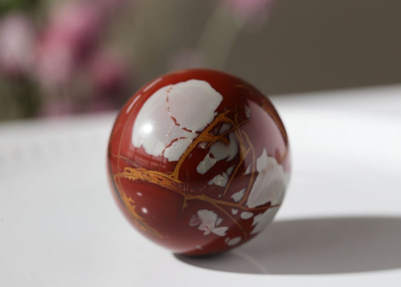 Ruby様 レア 高品質 newタイプ ピンクジャスパー 月 ムーン 握り石