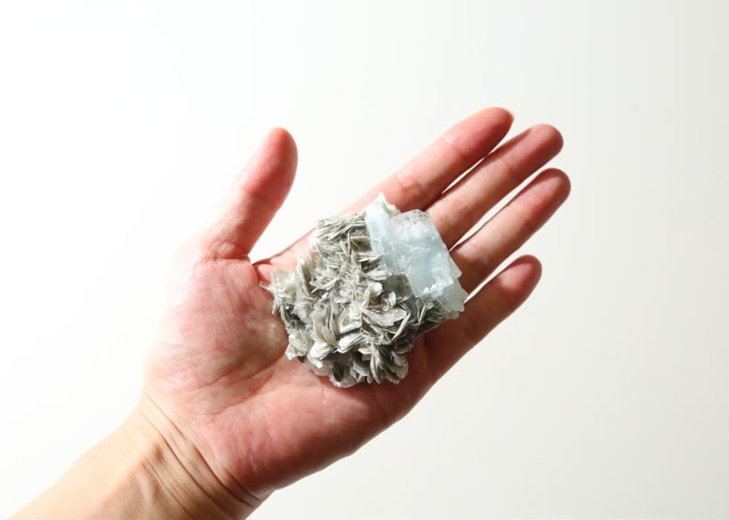 宇宙意識と接続する】技入り❣️ アクアマリン＆マイカ 原石 【人魚の