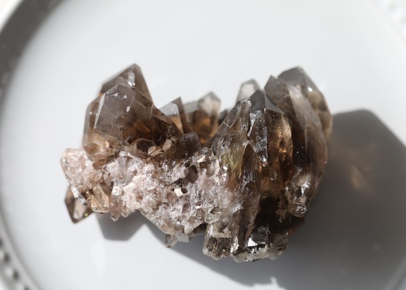 奇跡】虹入り ゴールドルチルスモーキークォーツ ダブルターミネー