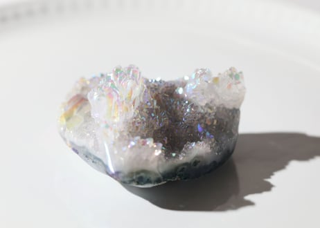 【翼を授かる】エンジェルオーラ アメジスト クラスターハート