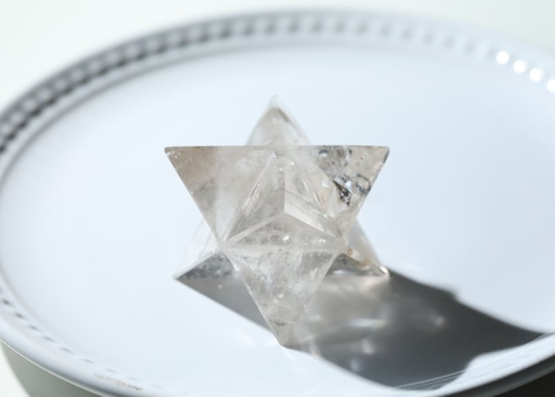 ブラジル産 虹入り スモーキータンジェリンクォーツ クラスター L